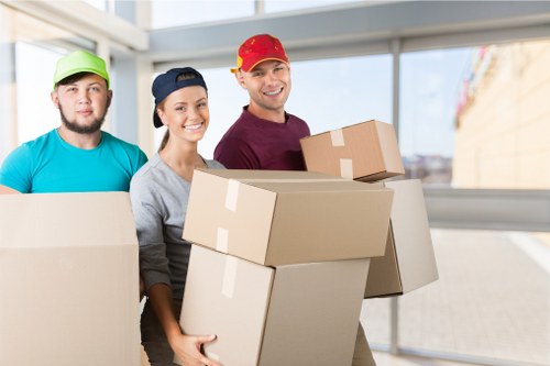Removal team preparing for a house move in Hampstead