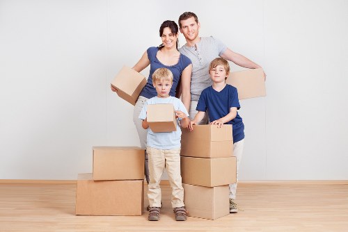 Moving van prepared for a flat or office relocation in Hampstead
