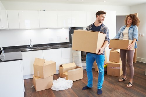 Professional movers handling a Hampstead property move