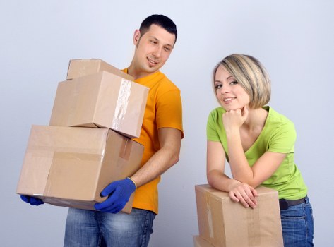 Van service supporting a flat move in a Hampstead street