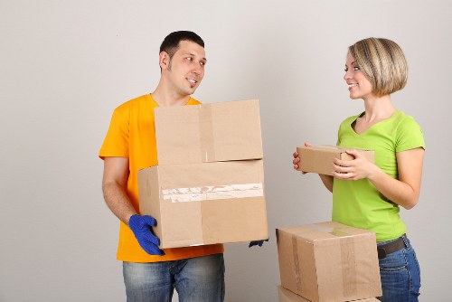 Careful packing and labelling of office items before relocation